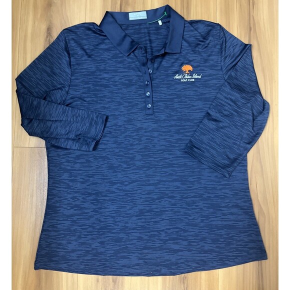 CALLAWAY Women’s Opti-Dri L/S Polo Shirt South Padre Island Golf Club Blue XL - Picture 4 of 11